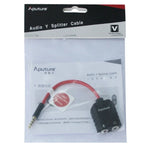 Aputure 3.5mm 音頻 Y 公對 2 母耳機麥克風分接線，3.5mm 公對 2 母