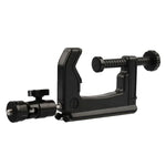 適用於 GoPro、Insta360、DJI 及其他運動相機的桌面固定夾持支架帶三腳架轉接頭，夾持尺寸：1 - 6 cm，桌面夾