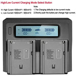 雙通道 LCD 顯示數位電池充電器，帶 USB 埠，適用於 Sony BP-U30 / U60 / U90 電池，兼容 Sony EX260 / EX280 / FS7