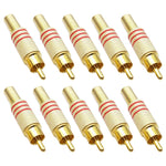 JL0924 3.5mm RCA 插孔連接器（10 個裝，價格為 10 個），JL0924 3.5mm RCA（紅色）