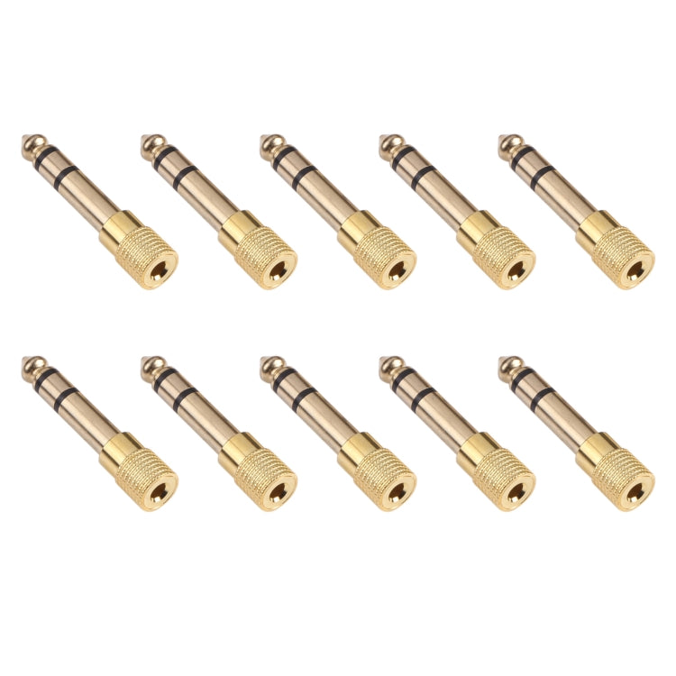 6.35mm 公轉 3.5mm 母音頻接頭轉接器（10 個裝，價格為 10 個），6.35mm 公轉 3.5mm 母