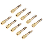6.35mm 公轉 3.5mm 母音頻接頭轉接器（10 個裝，價格為 10 個），6.35mm 公轉 3.5mm 母