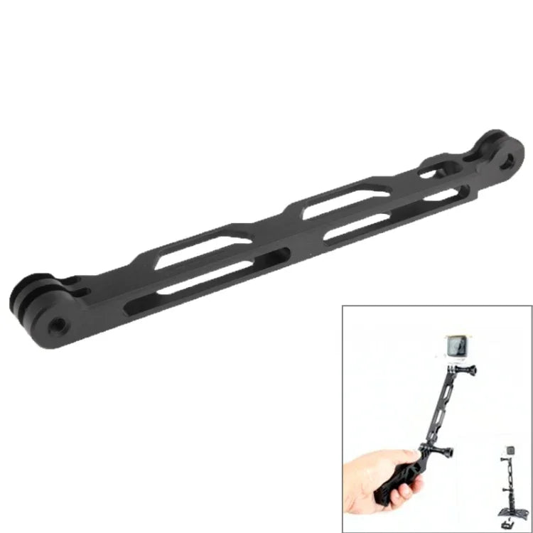 TMC CNC 鋁合金延長器，適用於 GoPro、Insta360、DJI 及其他運動相機，長度：16cm，長度：16cm（黑色）