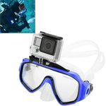 水上運動潛水裝備潛水面罩游泳眼鏡，附安裝座，適用於 GoPro、Insta360、DJI 及其他運動相機，附安裝座