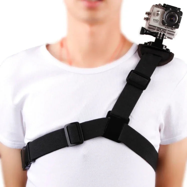 360 度旋轉專用運動單肩 DV 胸帶，適用 GoPro、Insta360、DJI 及其他運動相機，單肩背帶
