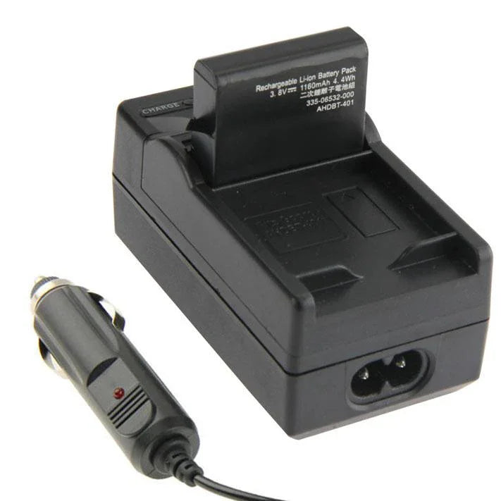 GoPro HERO4 AHDBT-401 數位相機電池車用充電器，車用充電器