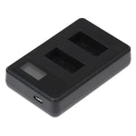 GP158-B LCD 螢幕雙電池充電器，適用於 GoPro HERO3+ /3 (AHDBT-301, AHDBT-302)，顯示充電容量，適用於 GoPro HERO3+ /3