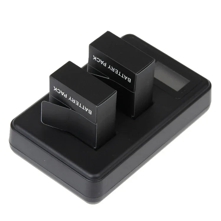 GP158-B LCD 螢幕雙電池充電器，適用於 GoPro HERO3+ /3 (AHDBT-301, AHDBT-302)，顯示充電容量，適用於 GoPro HERO3+ /3