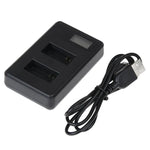 GP158-B LCD 螢幕雙電池充電器，適用於 GoPro HERO3+ /3 (AHDBT-301, AHDBT-302)，顯示充電容量，適用於 GoPro HERO3+ /3