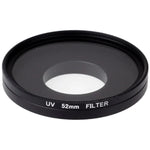 52mm UV 濾鏡鏡頭濾鏡附蓋，適用於小米小蟻 4K+ / 4K、小蟻 Lite、小蟻運動相機，52mm UV 濾鏡