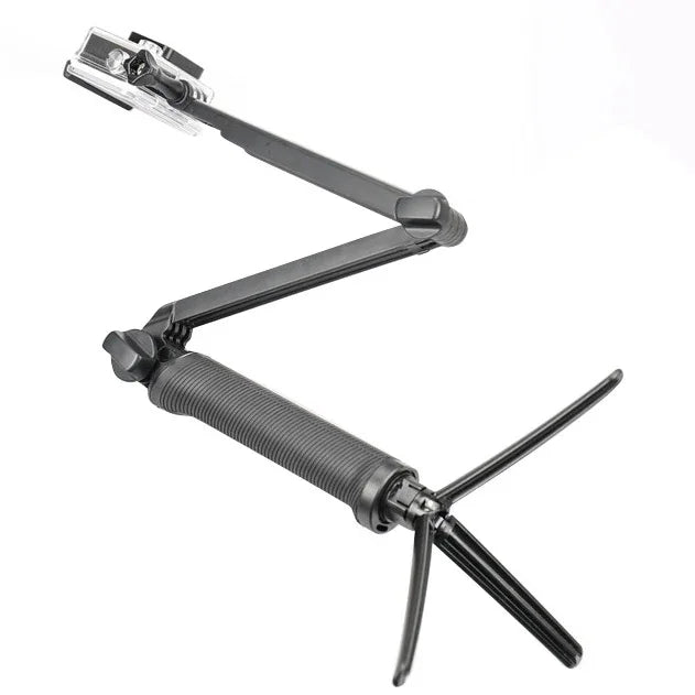 3 向多功能可伸縮單腳架三腳架折疊旋轉手柄，適用於 GoPro、Insta360、DJI 及其他運動相機，3 向單腳架