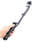 3 向多功能可伸縮單腳架三腳架折疊旋轉手柄，適用於 GoPro、Insta360、DJI 及其他運動相機，3 向單腳架