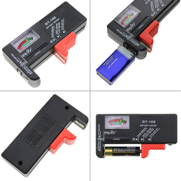 通用電池測試器，適用1.5V AAA、AA及9V 6F22電池