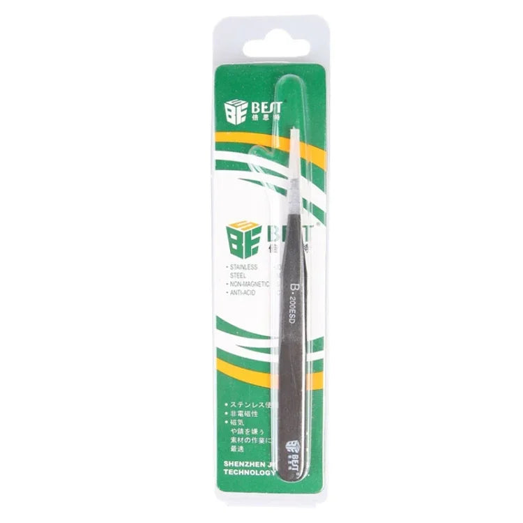BEST BST-200ESD 202不銹鋼防靜電尖頭鑷子，BST-200ESD