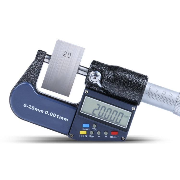 25mm（1英吋）電子數位微米尺（解析度0.001mm），0-25 mm