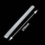 10支實用透明白色熱熔膠棒，尺寸：270 x 11mm（一包10支，價格為10支），270 x 11mm
