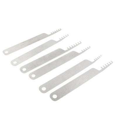 6個多用途鑰匙掛鎖開啟器環扣開啟工具，鎖具開啟器