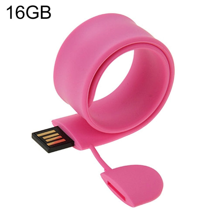 矽膠手環USB隨身碟，16GB容量，16GB（橙色）、16GB（粉色）、16GB（紫色）