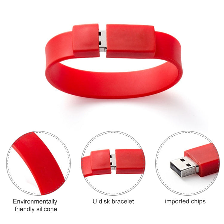 16GB矽膠手環USB 2.0隨身碟，16GB（綠色）