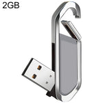 2GB 金屬鑰匙圈造型 USB 2.0 隨身碟（灰色），2GB（灰色）