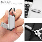 2GB 金屬鑰匙圈造型 USB 2.0 隨身碟（灰色），2GB（灰色）