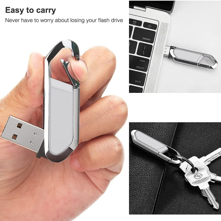 2GB 金屬鑰匙圈造型 USB 2.0 隨身碟（灰色），2GB（灰色）