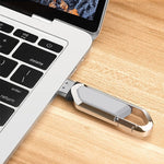16GB 金屬鑰匙圈造型 USB 2.0 隨身碟，16GB（灰色）