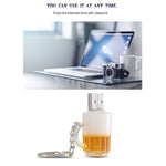 啤酒造型鑰匙圈 USB 隨身碟，16GB 記憶體，16GB
