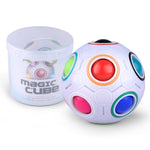 Magic Rainbow Ball Magic Cube Puzzle Cube, (White)