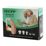 JECPP Behind Ear Sound Amplifier Adjustable Tone Hearing Aid, F-135