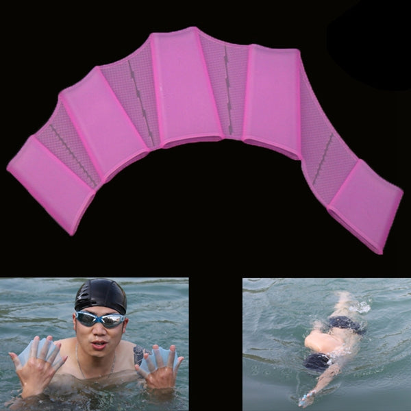 矽膠游泳蹼手蹼訓練手套，S，尺寸：S 品紅，尺寸：S 藍色