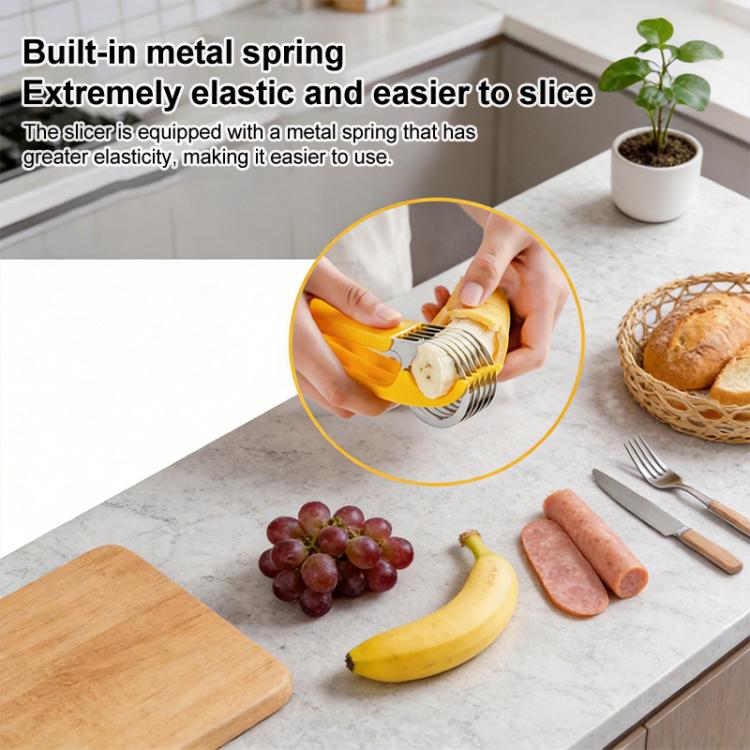LsCook廚房工具香蕉切片器切割器水果沙拉用香蕉切片器