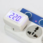 DM55-1 LCD 交流數位電壓計，量測範圍：110V-300V，歐規插頭