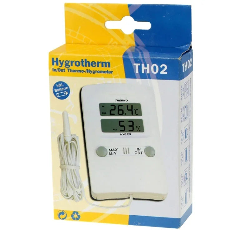 TH02數位液晶室內室外感測探頭氣象濕度計溫度計，TH02