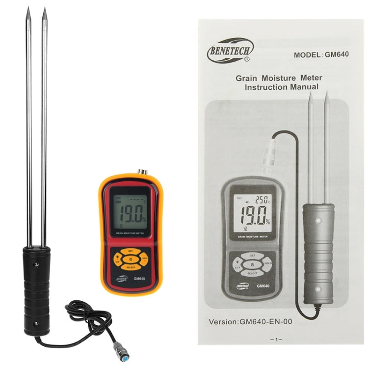BENETECH GM640 高品質數位穀物含水率計，附 LCD 顯示