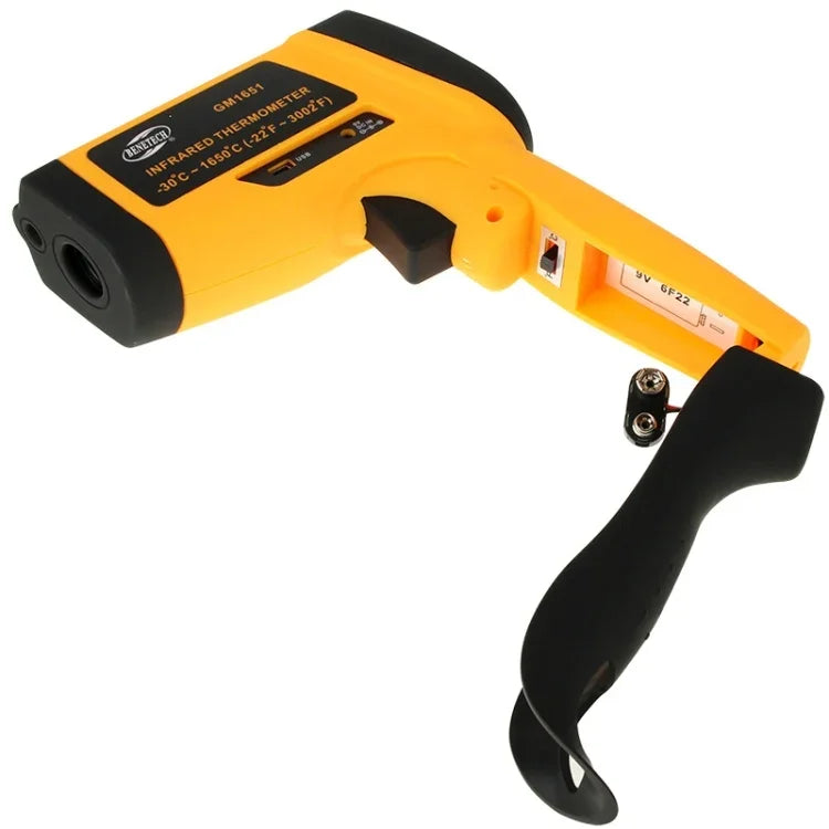 BENETECH GM1651 USB 數位顯示溫度槍手持紅外線 IR 溫度計，測量範圍：-30~1650°C，GM1651