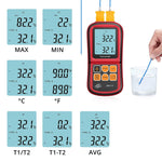 BENETECH GM1312 2.4 吋 LCD 螢幕熱電偶溫度計，測量 J、K、T、E、N 及 R 型，測量範圍：-50~300°C