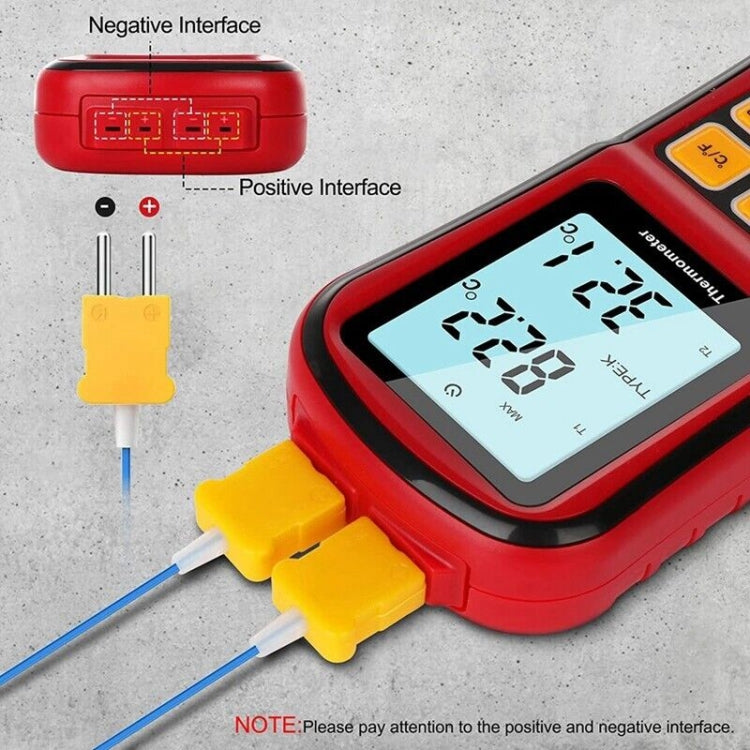 BENETECH GM1312 2.4 吋 LCD 螢幕熱電偶溫度計，測量 J、K、T、E、N 及 R 型，測量範圍：-50~300°C