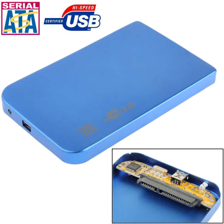 2.5 吋 SATA HDD 外接盒，尺寸：126mm x 75mm x 13mm，SATA（黑色）、SATA（銀色）、SATA（藍色）、SATA（紅色）