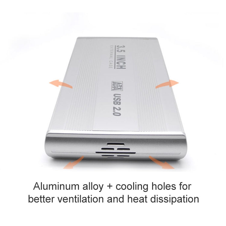 3.5 吋 HDD SATA 外接盒，支援 USB 2.0，SATA 含 2.0A 電源，SATA 含 1.5A 電源