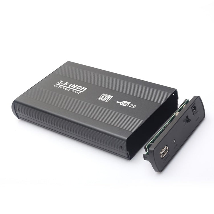 3.5 吋 HDD SATA 外接盒，支援 USB 2.0，SATA 含 2.0A 電源，SATA 含 1.5A 電源