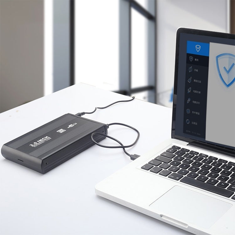 3.5 吋 HDD SATA 外接盒，支援 USB 2.0，SATA 含 2.0A 電源，SATA 含 1.5A 電源