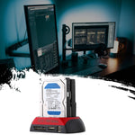 全合一雙槽 2.5 吋/3.5 吋 SATA/IDE HDD 擴充座 含讀卡器與集線器