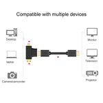 3 合 1 HDMI 母頭轉迷你 HDMI 公頭 + 微型 HDMI 公頭轉接器，HDMI 母頭轉迷你 HDMI+微型 HDMI