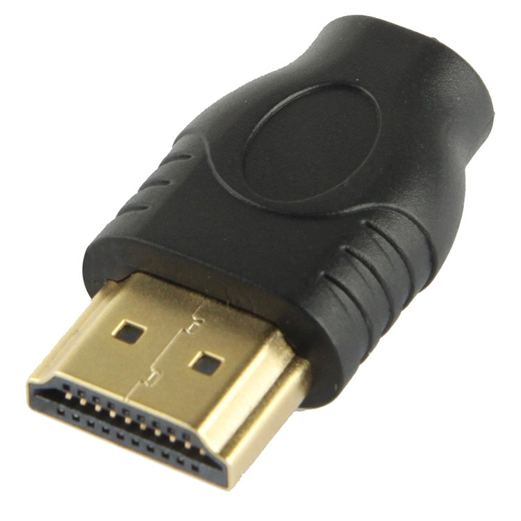 鍍金 HDMI 19 針公頭轉微型 HDMI 母頭轉接器，HDMI 公頭轉微型 HDMI 母頭