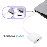 適用於 Macbook 12 吋 / Chromebook Pixel 2015，白色 HDMI 母頭