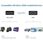 30cm 迷你 HDMI 公頭轉微型 HDMI 公頭轉接線，微型 HDMI 公頭，長度：30cm