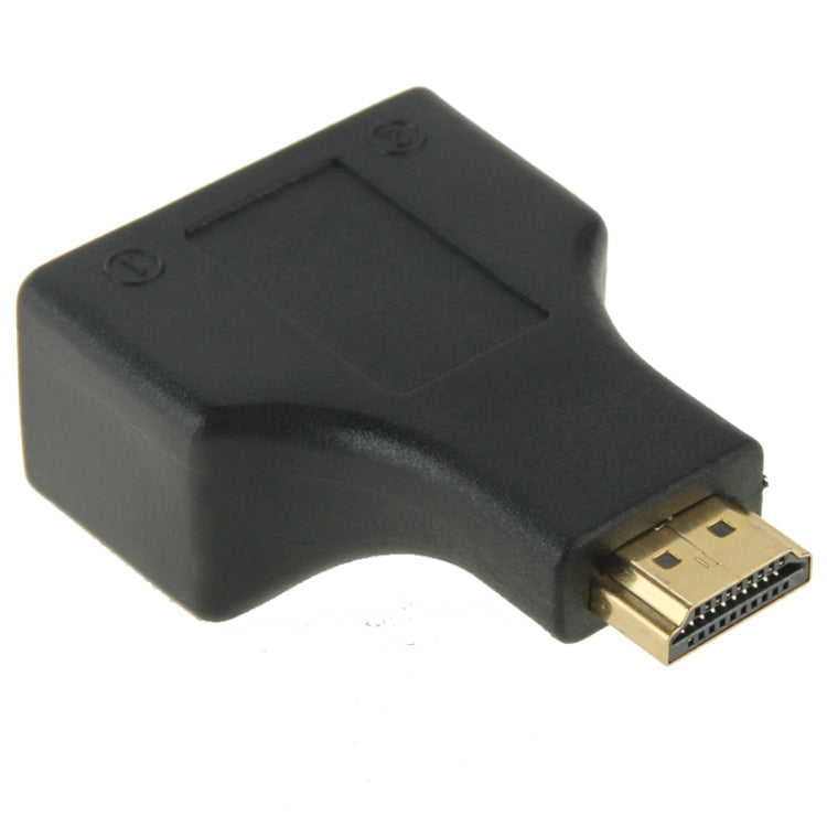 30m HDMI 轉雙埠 RJ45 網路線延長器，支援 Cat 5e/6 3D HDTV，雙 RJ45 黑色