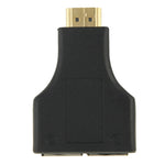 30m HDMI 轉雙埠 RJ45 網路線延長器，支援 Cat 5e/6 3D HDTV，雙 RJ45 黑色