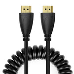1.4 版本，鍍金 19 針 HDMI 公頭轉 HDMI 公頭捲線，支援 3D / 乙太網路，長度：60cm（可延長至 2m），HDMI AM 轉 AM